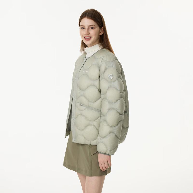 Tanboer Kadın Yakasız Hafif Bol Kesim Kaz Tüyü Mont 5330270D