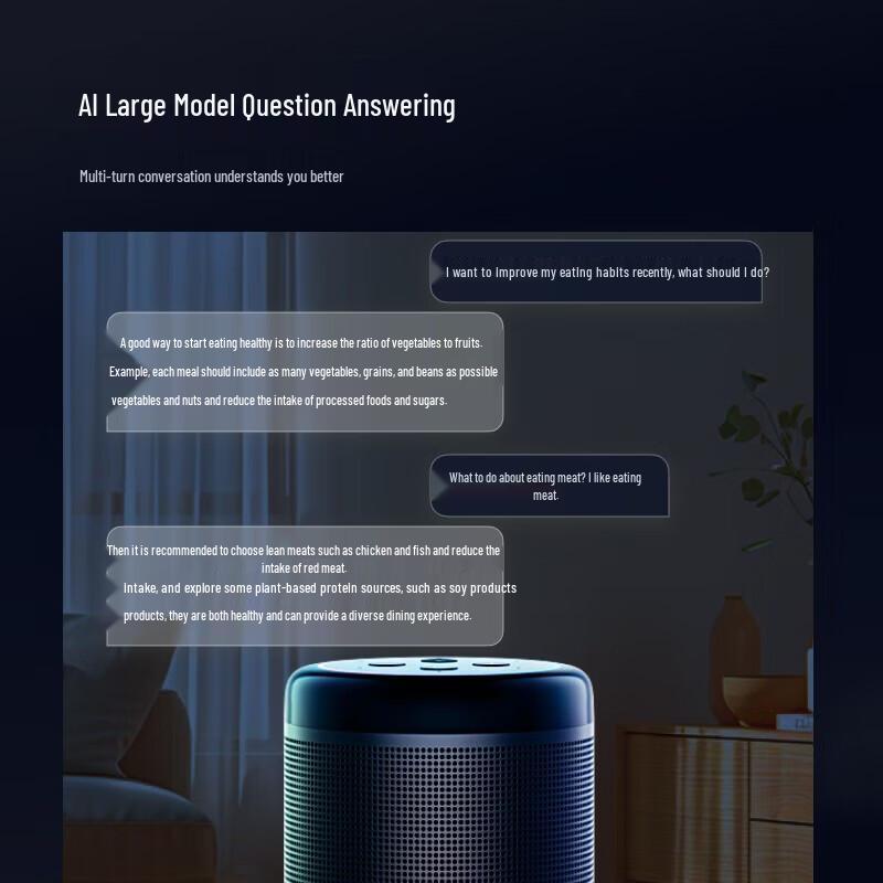 Xiaodu Smart AI Bluetooth Speaker with IR Remote CN plug (adapter included)