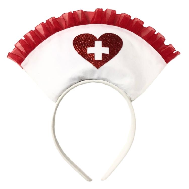 Fasce per Capelli a Cappello da Infermiera Cerchietto per Capelli per Donna Ragazza Accessori per Capelli di Halloween
