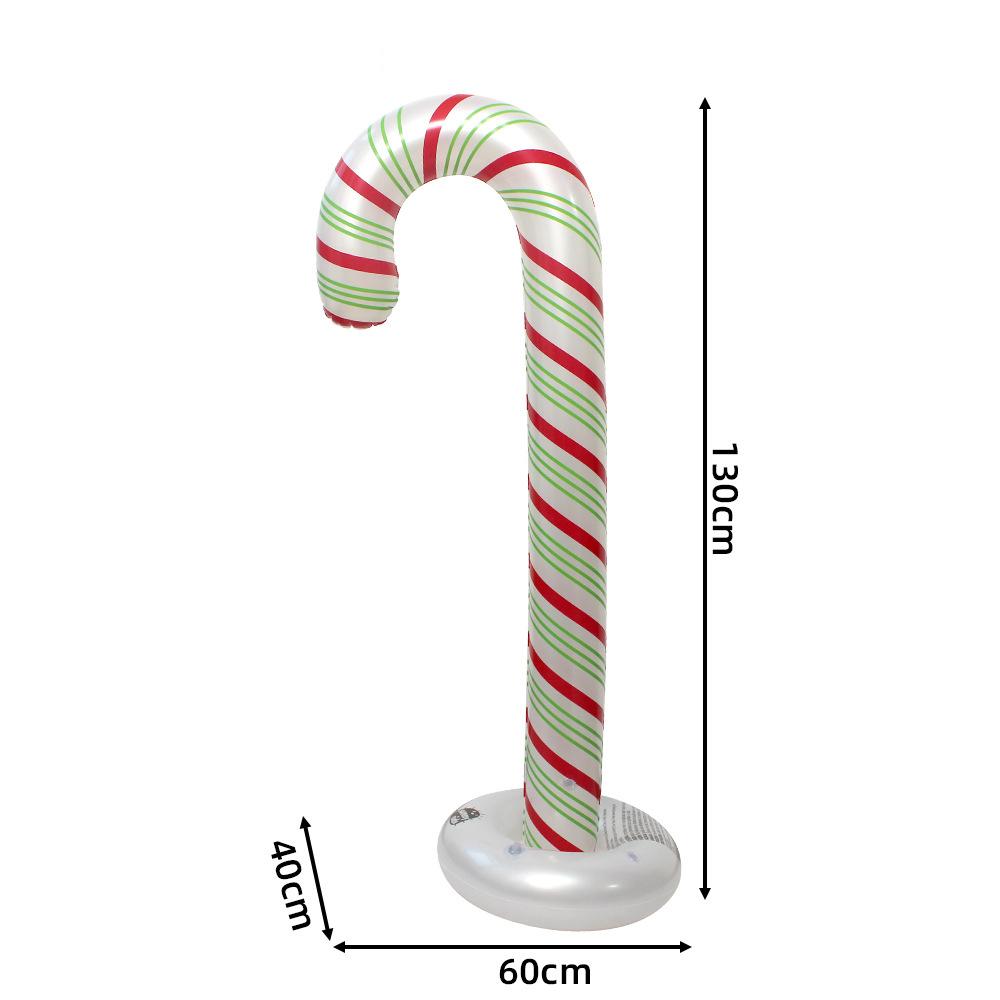 Inflatable Christmas Candy Cane Balloons Decor, Outdoor Indoor PVC Holiday Decorations For House Yard Lawn Xmas Party Supplies