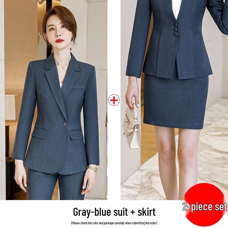 Women's High-End Korean Style Blazer Suit - Professional Workwear for Autumn/Winter