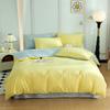 100% Cotton Simple Plain Bedding Set 3Pcs, 1 Duvet Cover with Zipper, 2 Pillow Cases,Easy Care,1 and 2 People Bed Sizes