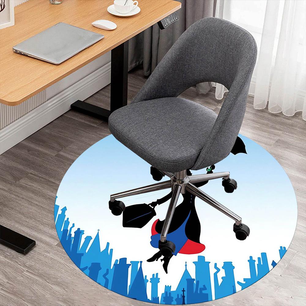 1pc Mary Poppins, Umbrella Round Chair Mat Area Rug - Non-Slip, Floor Mat for Office, Bedroom, Home Decor Christmas Gift P0811143