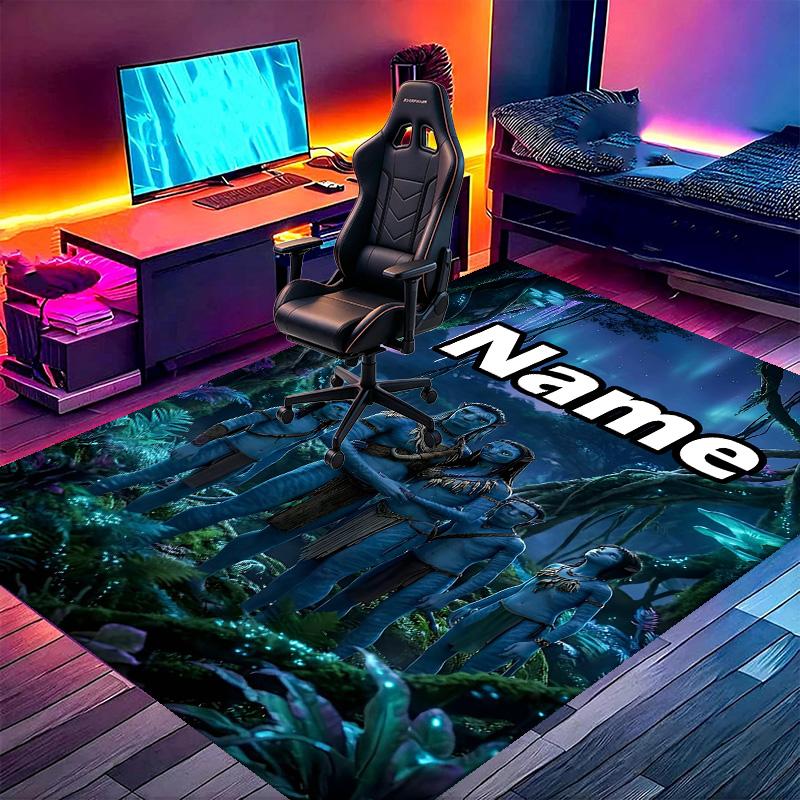 Custom Name Personalized Avatar Print Carpet, Versatile Home Decor Rug, for Playroom, Apartment, Balcony, Entryway, Hallway Gift