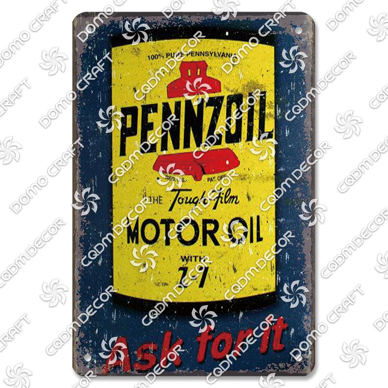 Motor Oil Poster Vintage Metal Plate Energol Oilzum Car Parts Oil Change Metal Tin Signs Wall Decor Garage Club Man Cave