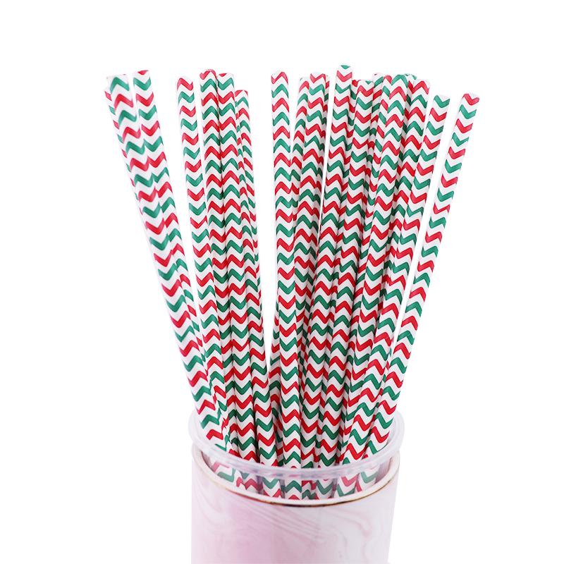 25 buc Paie de Băut de Unică Folosință din Hârtie Colorată, Folie Aurie/Argintie Curcubeu, Decor de Crăciun, Nuntă, Zi de Naștere, Articole de Petrecere