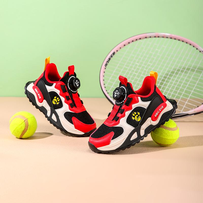 

Дитяча мода Four Seasons Дихаюче повсякденне взуття Діти Біг Спорт Студенти Дівчата Трендові Зручні кросівки 39 чорний/червоний