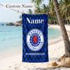 Rangers fc Strandlaken met Gepersonaliseerde Naam Zacht Handdoek voor Zwemmen Strand Reizen