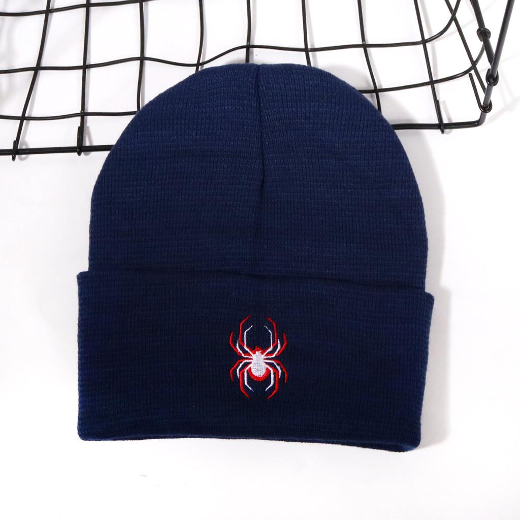 Spider Animal Inspired Embroidered Knit Hat For And Street Fashion Enthusiasts