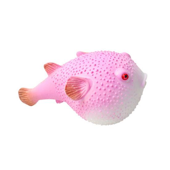 Pufferfish Squeeze Ball Cute Pufferfish Stress Relief Toy Soft Rubber Slow Rising Fidget Toy for Kids Adults Anxiety Relief