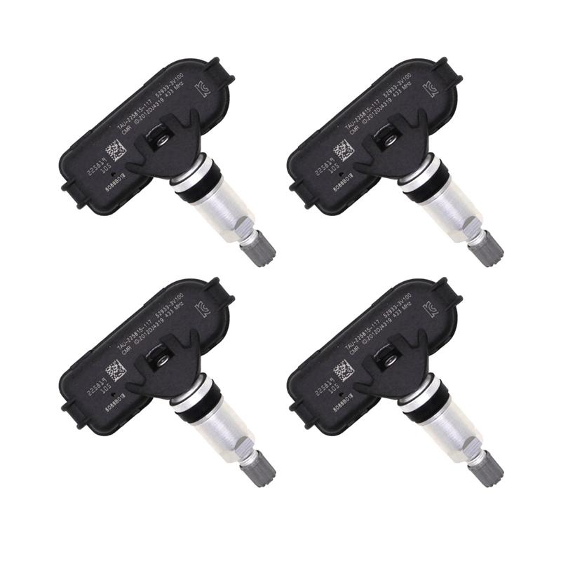 

52933-3V100 For Hyundai I40 [VF] 2011 2012 2013 2014 Tire Pressure Monitor System Sensor 4PCS TPMS 434MHZ 529333V100
