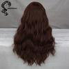MERISIHAIR Parrucche marroni con frangia Parrucche marroni lunghe per donne Parrucca castana con frangia Resistente al calore Naturale Lunga ondulata Castana per feste quotidiane Cosplay