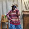 Women's Korean Style Jacquard Sweater: Loose Casual Round Neck Knit Pullover for Autumn/Winter