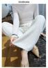 Lekasha Women's High-Waist Cashmere Velvet Wide-Leg Pants