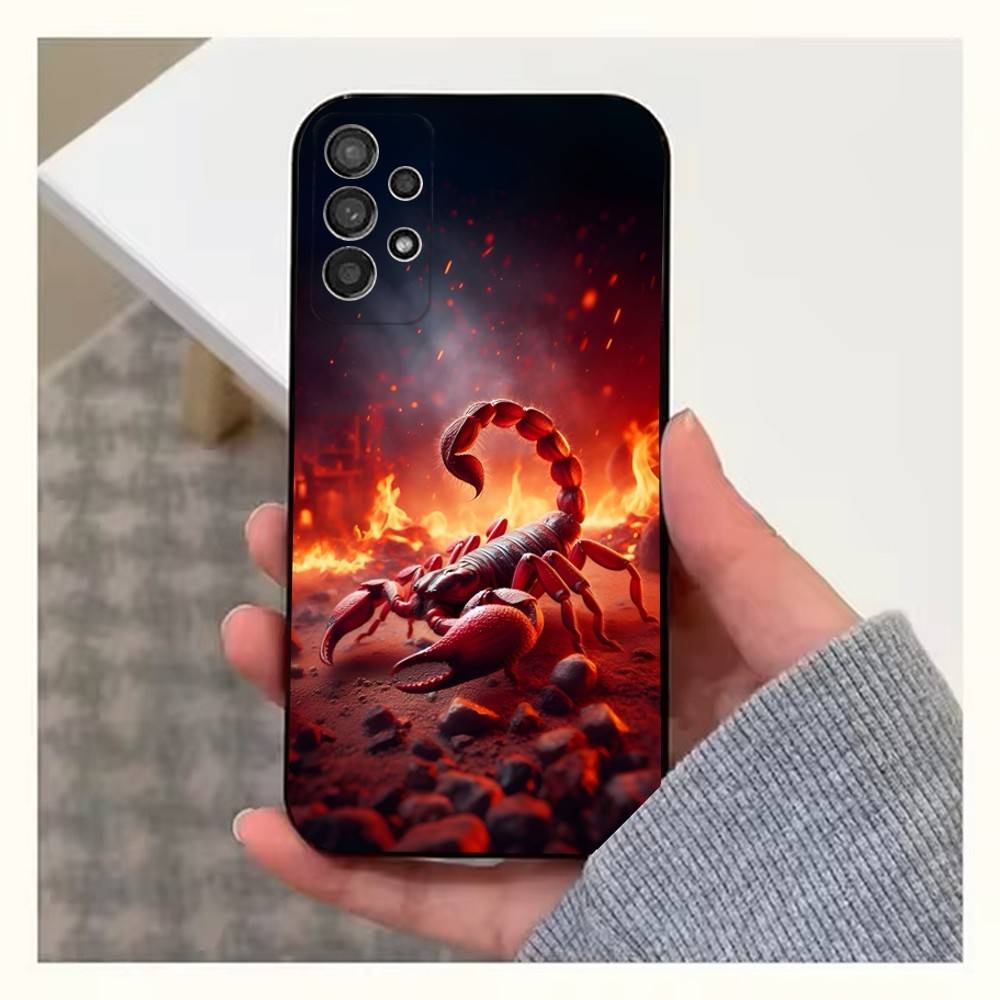 Cool Art Animal Scorpion Phone Case For Samsung S25,S24,S23,S22,S20,S21,S10,Ultra,Plus,Lite,FE,Soft Silicone Black Cover