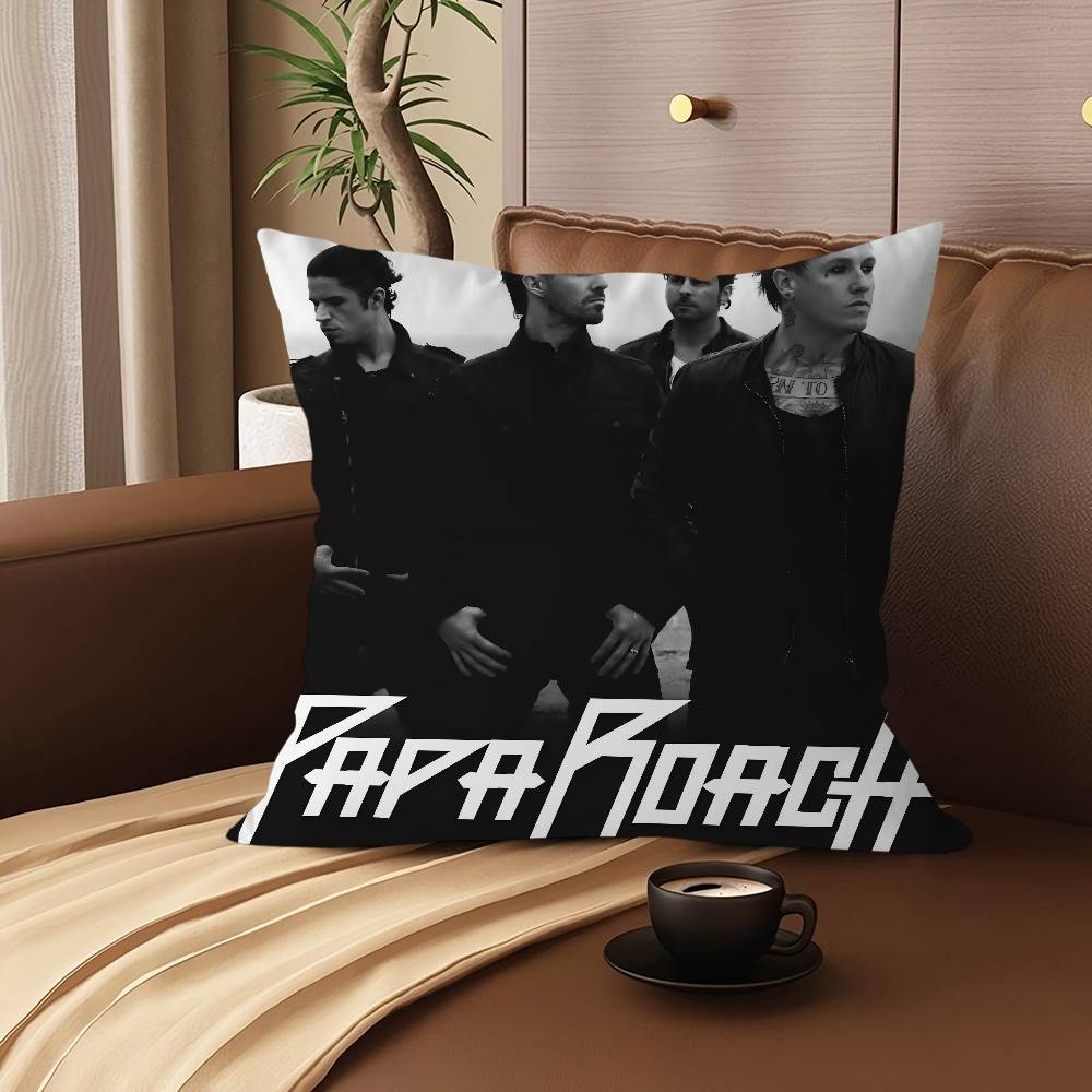 P-Papa Roach Music Art Pillow Gift Home Office Decoration Bedroom Sofa Car Cushion Cover Case 45x45