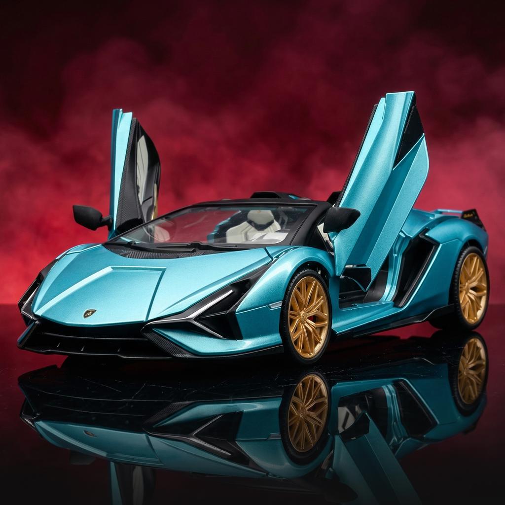 1:18 Lamborghini Sián Roadster Supercar Legierung Metall Druckguss Modellauto Zuhause Trendige Spielzeuge & Schreibtisch-Display-Ornament Geburtstagsgeschenke