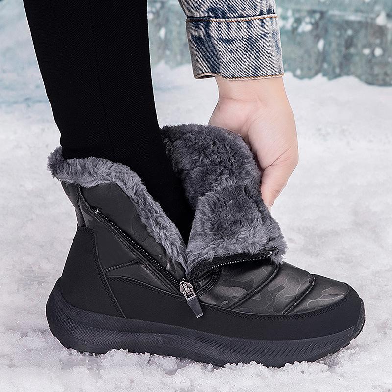 Herbst und Winter Übergröße Außenhandel Schneestiefel Herren Samt warm hoch geschnitten lässig weich besohlt sportlich lässige Schuhe Outdoor Baumwollschuhe