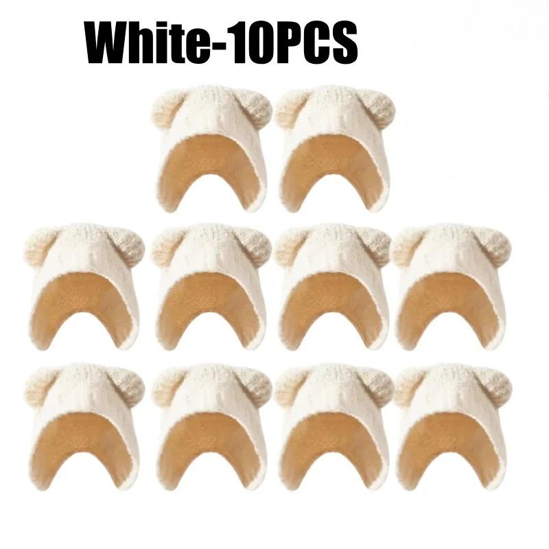 1-10PCS Boys Girls Winter Ear Flap Hat and Scarf Fleece Lined Windproof Combo for Toddler Infant Warm Ear Protection Accessories