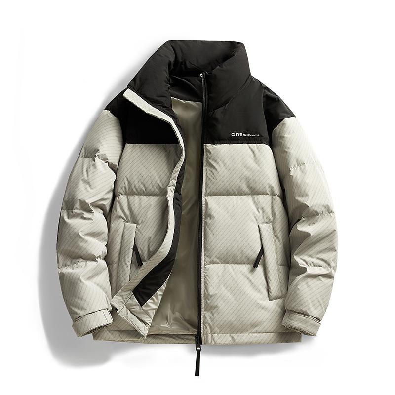 

Зимняя мужская куртка из белого утиного пуха, мужская рубашечного кроя, со стойкой, утолщенная, для сохранения тепла 4XL бежевый