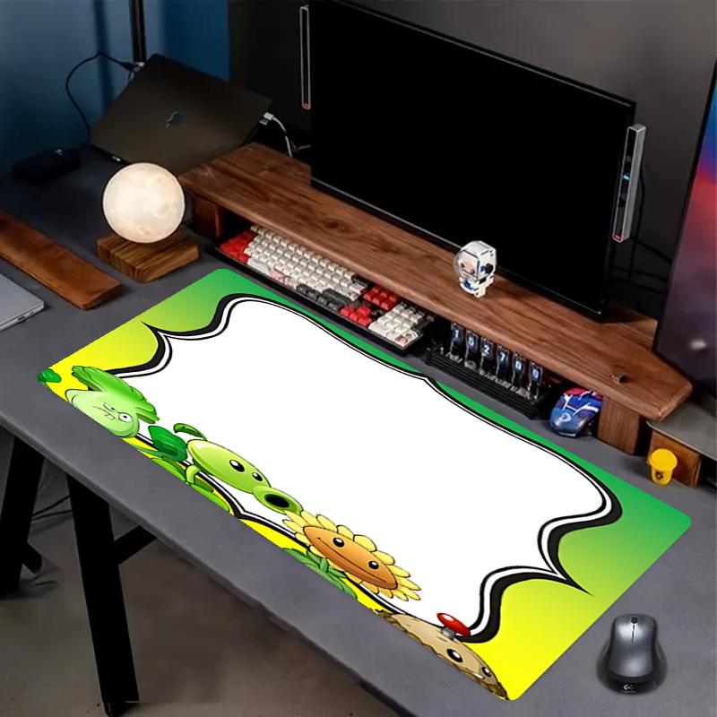 Pflanzen vs. Zombies Print Mauspads, Anti-Rutsch Schreibtisch-Tastaturmatte, für PC Laptop Gaming Arbeiten Tägliche Nutzung, Coole Festival Überraschungsgeschenk