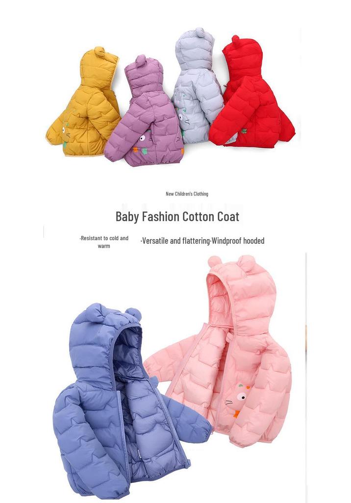 Nuovo Piumino con Cappuccio Autunno/Inverno per Neonati e Bambini - Capo d'Abbigliamento Leggero Imbottito in Cotone per Bambini e Bambine