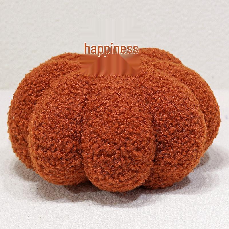 Coussin Peluche Citrouille Halloween Mignon Style Nordique - Ornement Décoratif pour Canapé de Salon