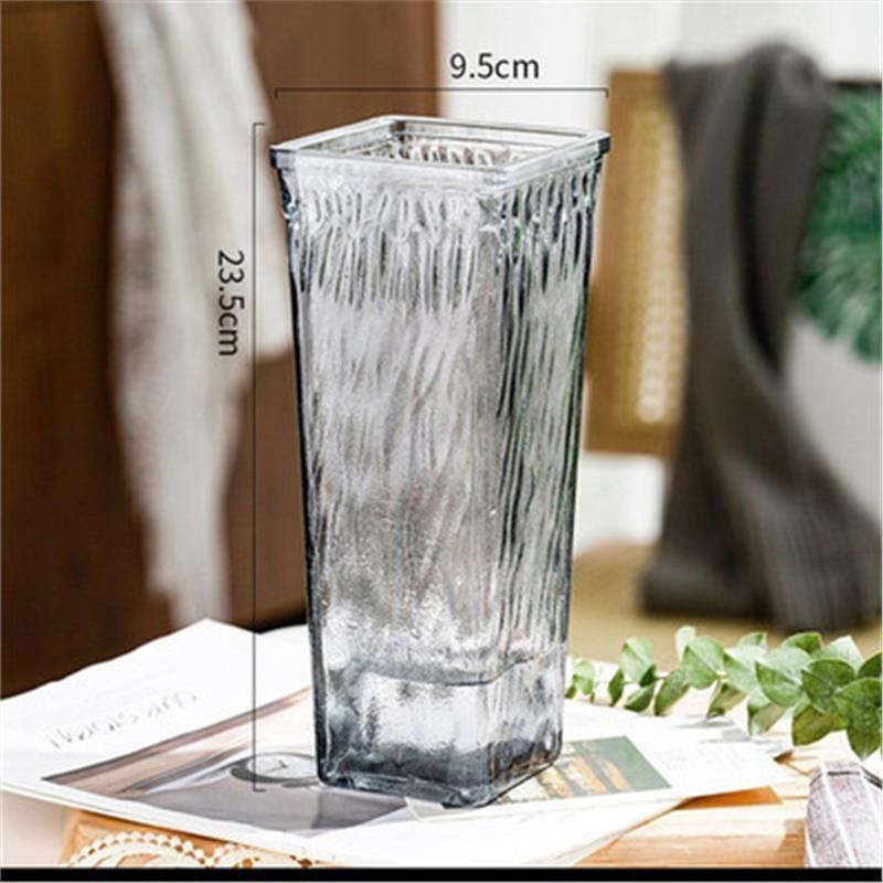 Internet Celebrity Style Transparent Glass Vase for Hydroponic Flower Arrangements - Gypsophila Display for Living Room or Dining Table