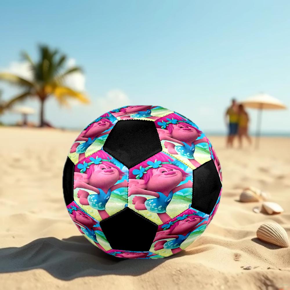Trolls Theme Size 5 Soccer Ball, Suitable for Both Indoor and Outdoor Matches, a Gift Suitable for Everyone.