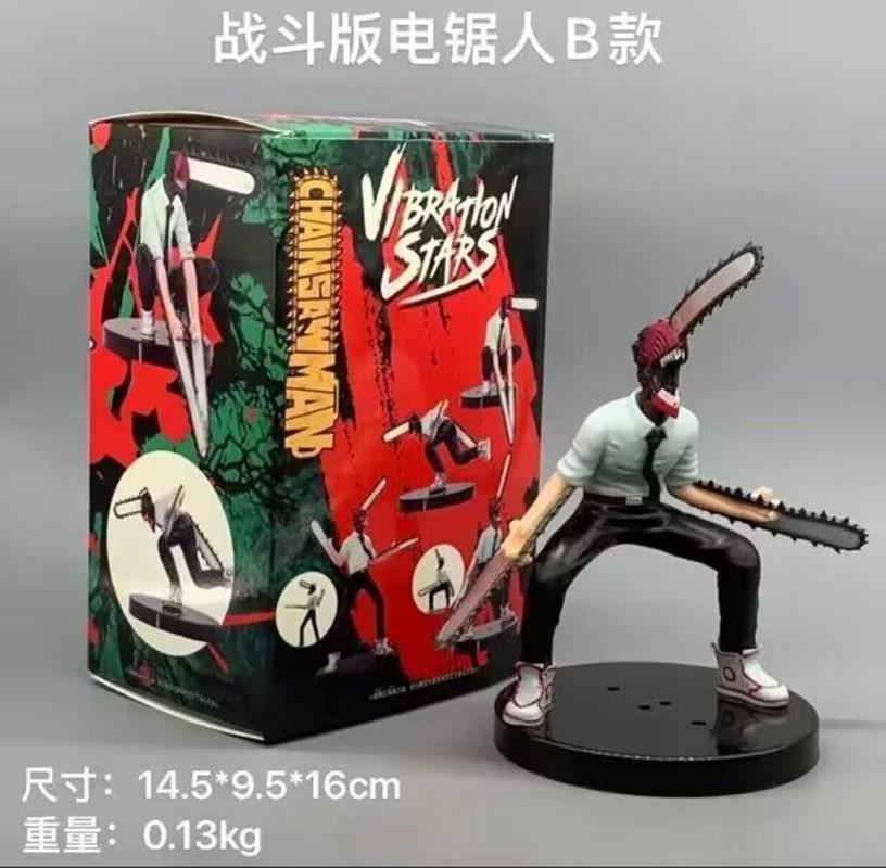 16cm Chainsaw Man Anime Denji Figure Power Action Pochita Fighting Stance Scene Ornament Model Doll Makima Boxed Toys 4 Style