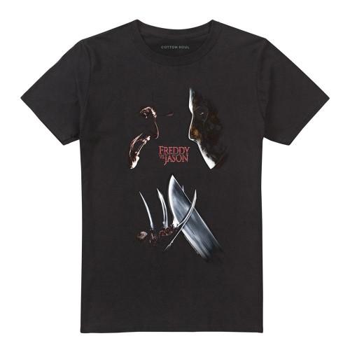 Freddy Vs Jason Unisex Adult Face Off Poster T-Shirt