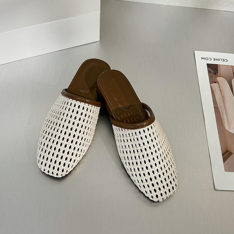 2025 Frühling neue Tasche Kopf Hausschuhe Damenmode Freizeitschuhe vielseitige flachbodige Boken Schuhe lässige Einzelschuhe