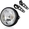 Meliore Motorcycle Headlight with H4 Mounting 12V Universal Fit for 7-inch Multi-Reflector, Bulbs, Bracket, 35W, Cub, Monkey, Harley, Etc., 28mm-36mm