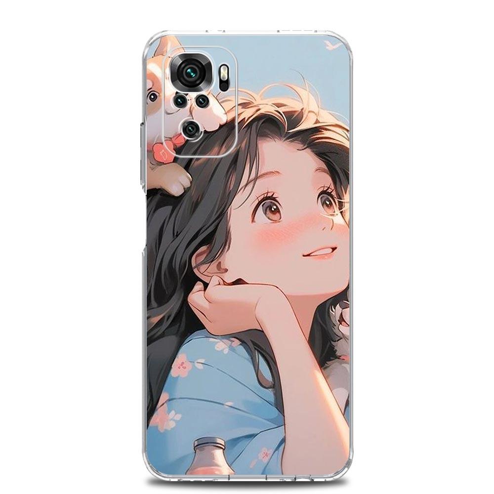 Phone Case For Xiaomi Redmi Note 15 14 13 12 4G 10 11 Pro Plus 5G 14C 13C 12C 10C Clear Soft TPU Cover Cute Boy Girl Couple