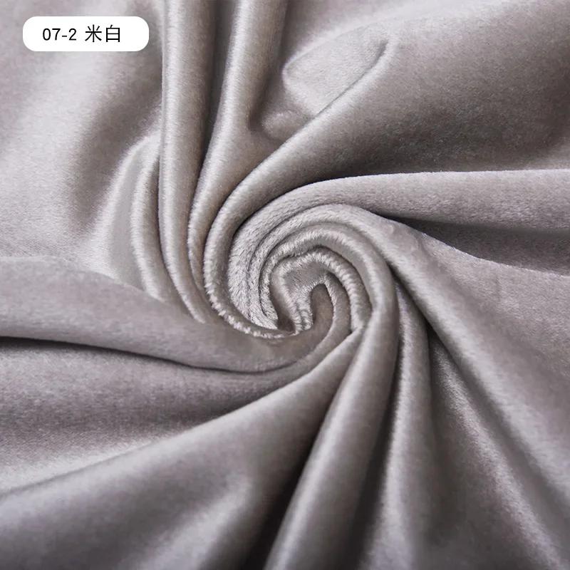 High Quality Thickend Velvet Fabric Soft By The Meter for Sofa Covers Pillowcases Curtain Sewing Velour Cloth Anti-wrinkle Blue