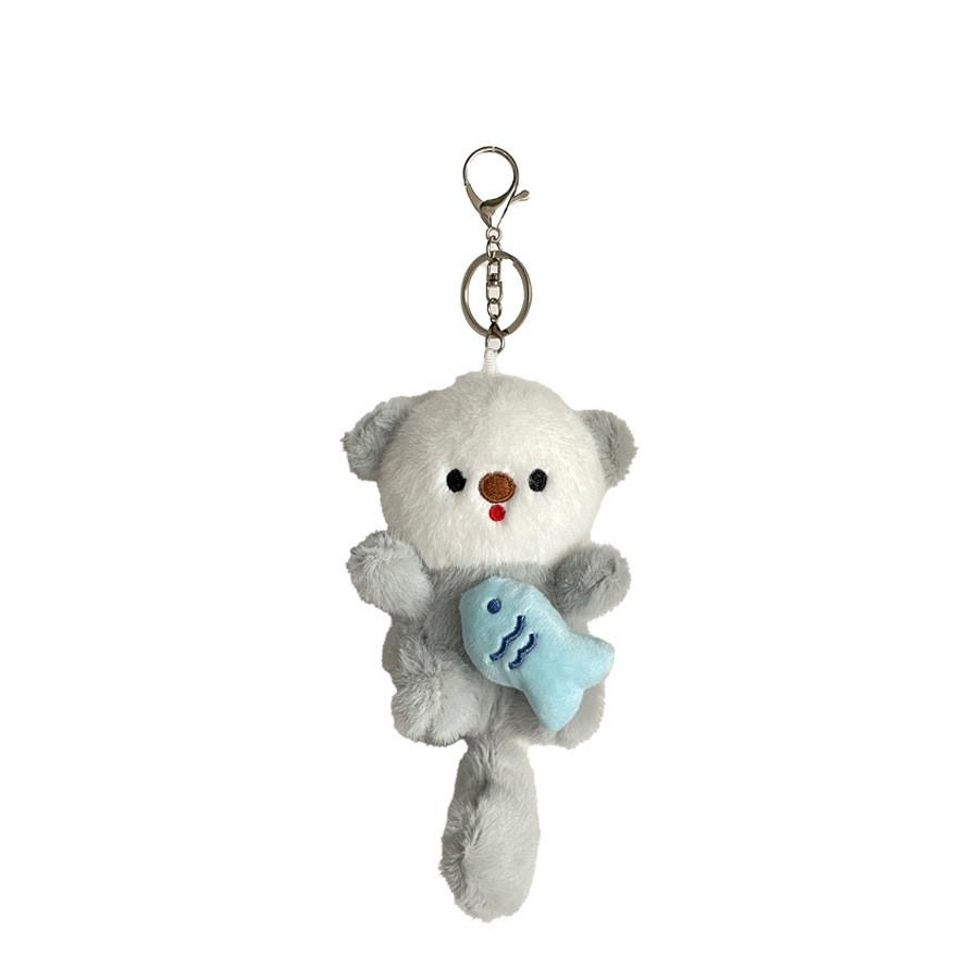 Adorable Soft Plush Otter Keychain Cute Animal Design For Kids Backpack Accessory