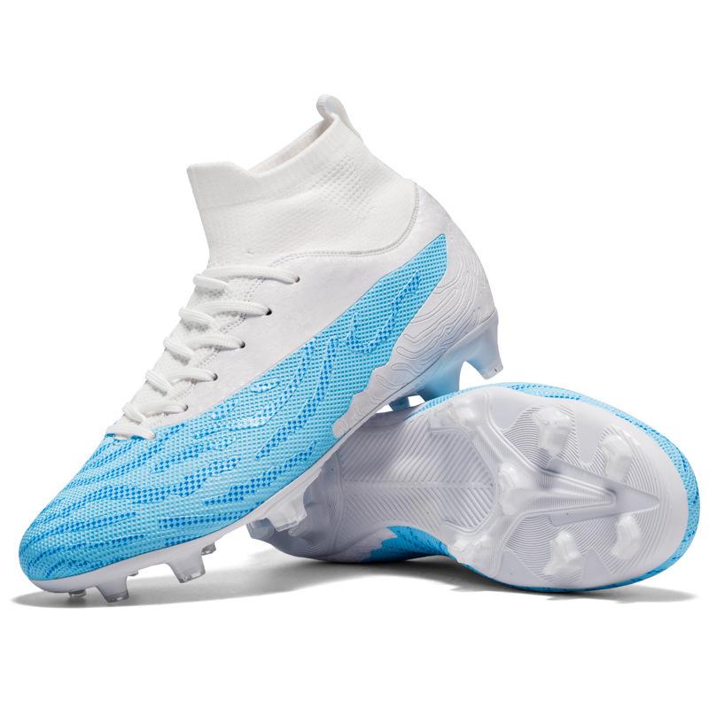 Foreign Trade Football Shoes Boys High-top AG Long Nails Artificial Grass Competition Training Shoes TF Broken Nails One Piece 2025