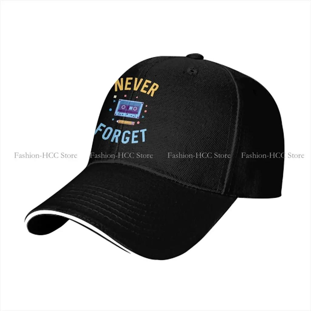 Cassette Solid Color Baseball Caps Peaked Cap Tape Never Forget Sun Shade Hats Unisex Women