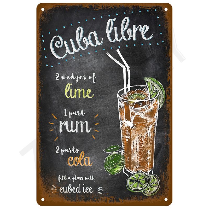 Retro Tin Sign Vintage Metal Signs Plates Posters House Interior Bathroom Wall Art Mural Aesthetic Room Home Decor Decorations