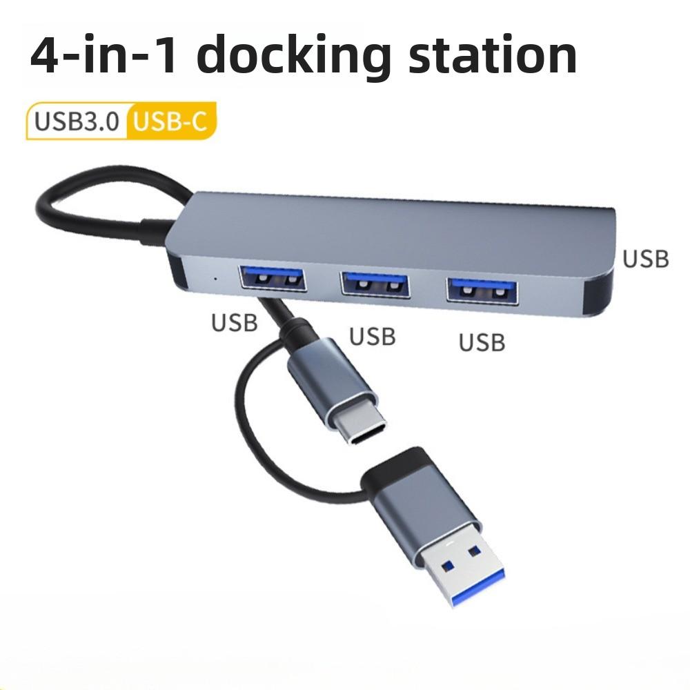 USB C Hub 2 Port USB 3 0 Adapter Multifunktionale Dockingstation für Laptop Handy Tablet Datensynchronisation Aufladen