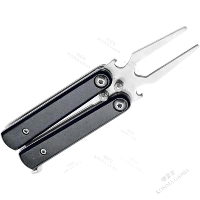 Golf Foldable Divot Repair Tool Golf Green Divot Tool, Pitch Groove Cleaner, Putting Green Fork Golf Accessories Training Tool