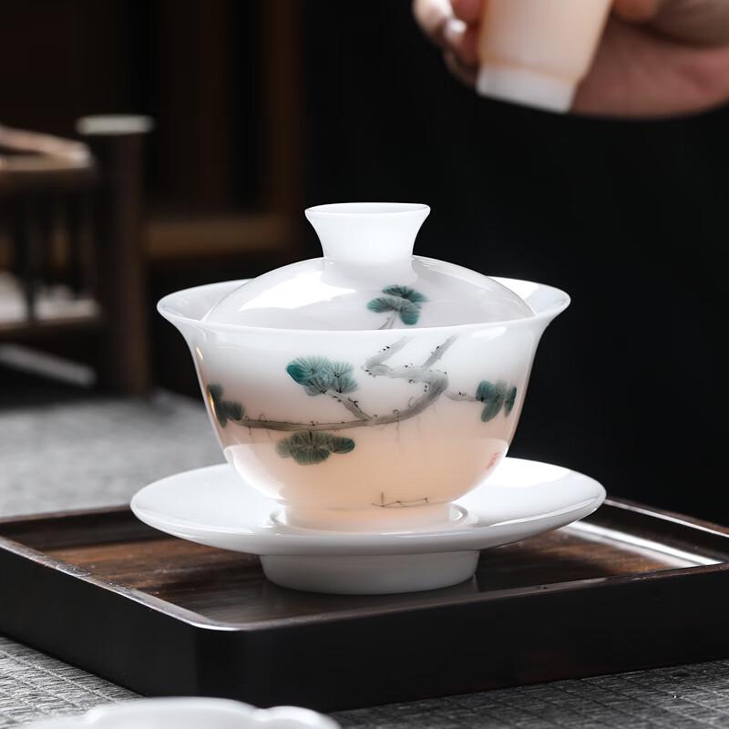 MULTIPOTENT Hand-Painted Sancai Gaiwan Tea Bowl