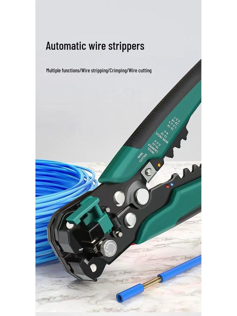 Multifunctional Automatic Wire Stripper and Crimper for Electricians and Optical Fiber.