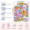 1PC Colorful Bear and Floral Print Blanket-Made of soft, fluffy flannel, perfect for a sofa or bed. Ideal for comfortable home d