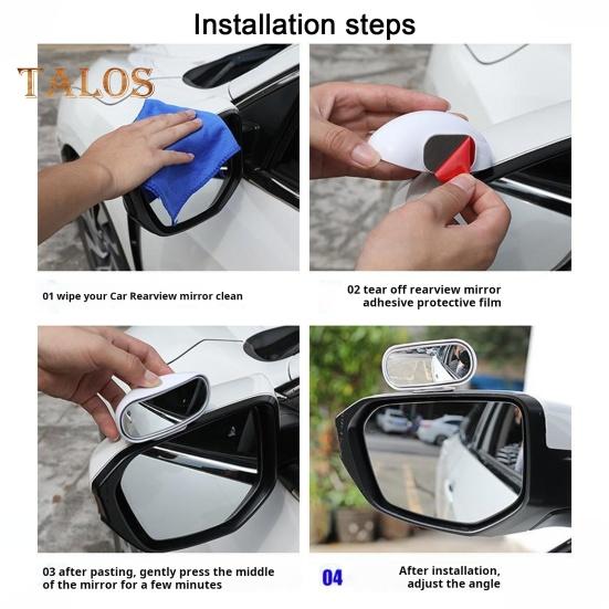 Car Rearview Mirror Wide Vision Adjustable Angle Universal Fit Easy To Install Rectangular Blind Spot Car Mirror
