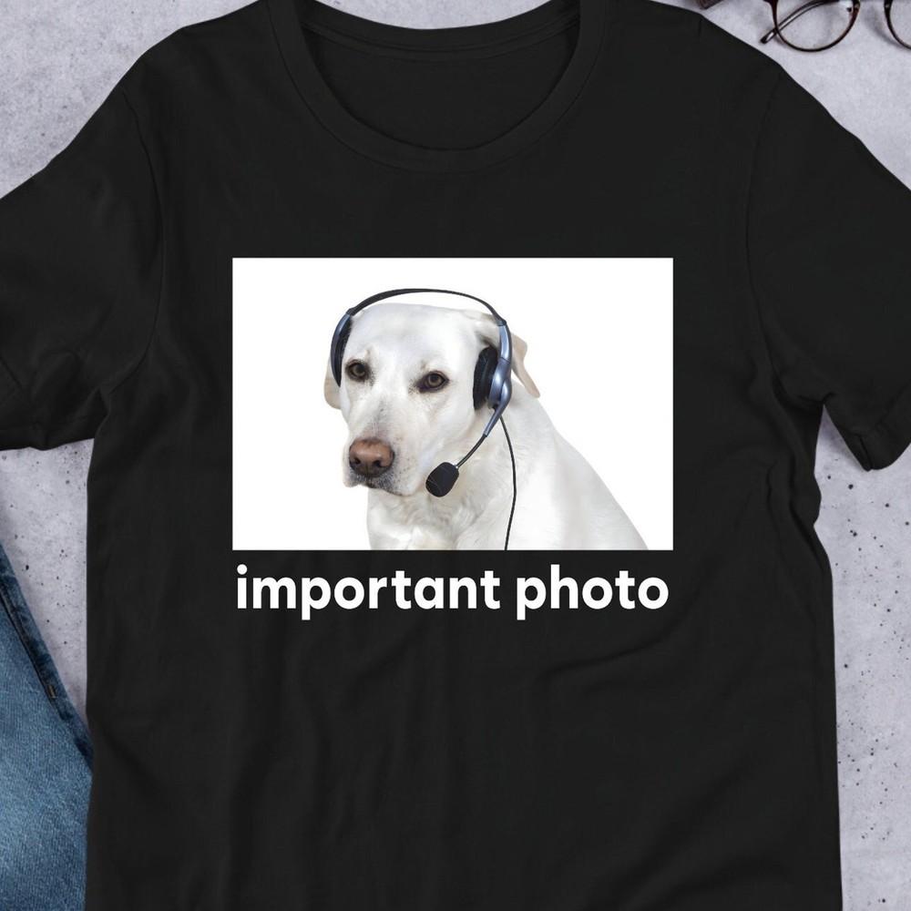 

Important Photo Dog, Funny Meme Shirt, Ironic Shirt, Dog Lover Gift, Oddly Speci Unisex T-Shirt XXXXL