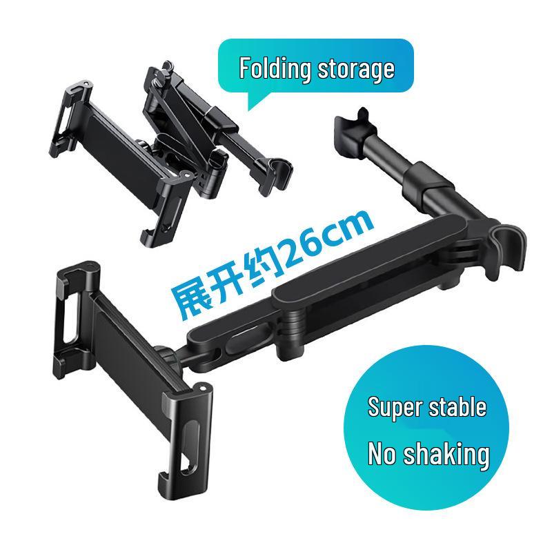 Car Rear Seat Headrest Mount: Multifunctional Tablet & Phone Holder with Back Cushion