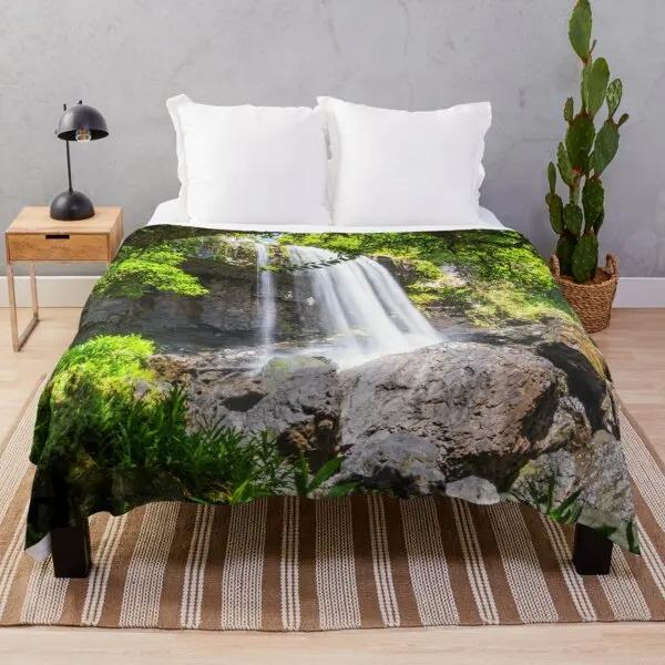 Scenery Flannel Throw Blanket Mountain Cloud Snow Beautiful Landscape Blanket For Boys Girls Gifts King Queen Size Lightweight