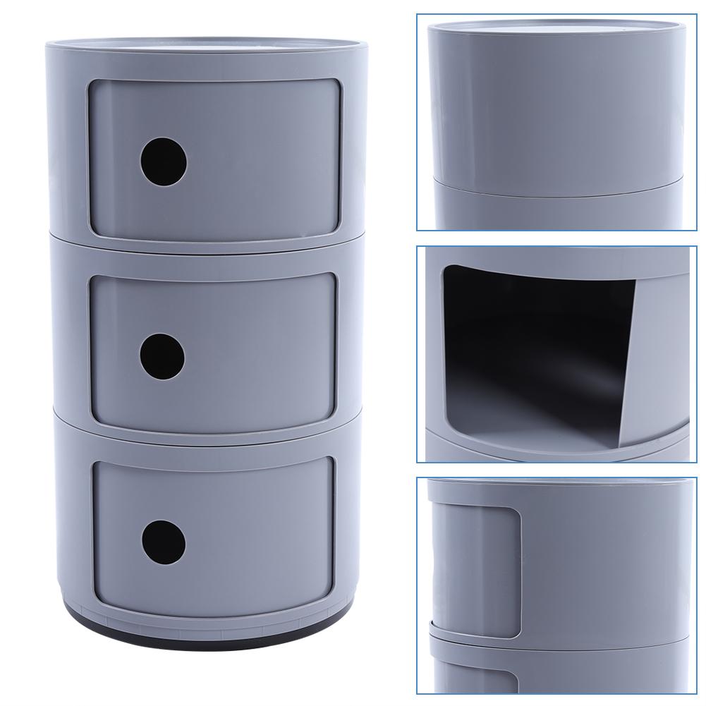 Modern Furniture Bedside Cabinet Nightstand Multifunctional Circle Storage Table