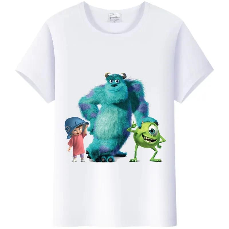 Casual Monsters, Inc. T-Shirt White Female TShirt James -P- Sullivan Funny Mr.Q Graphic Tees Aesthetic Clothing Unisex